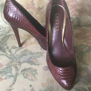 Ralph Lauren Wine color stilettos
